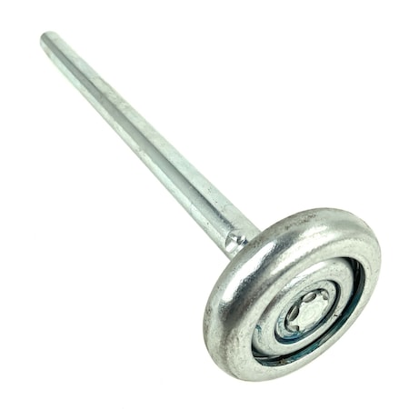 Fleet Engineers Roller, Roll-Up Door, Rear, Long Stem, W-Style 2.00 In., Steel, 7.50 In. Overall Len, 6.50In Shaft 025-10113